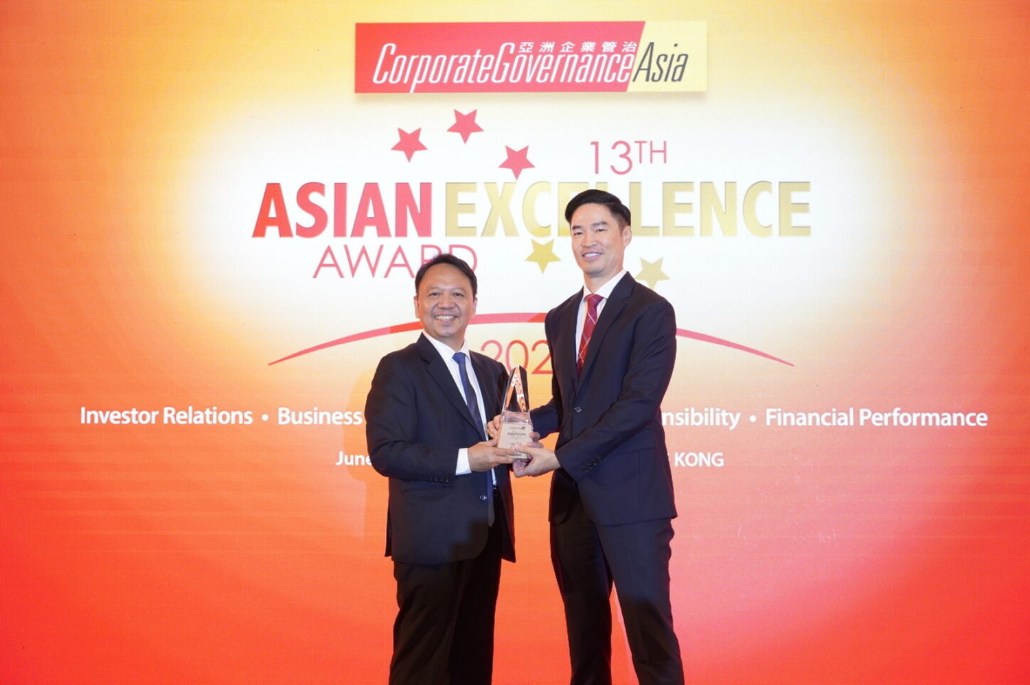Corporate Governance Asia’s 13<sup>th</sup> Asian Excellence Awards - Asia’s Best CFO